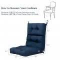 Tufted Patio High Back Chair Cushion with Non-Slip String Ties - Gallery View 4 of 81