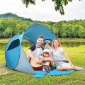 Pop Up Beach Tent Anti-UV UPF 50+ Portable Sun Shelter for 3-4 Person - Gallery View 1 of 22