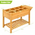 Elevated Planter Box Kit with 8 Grids and Folding Tabletop - Gallery View 4 of 12