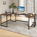 79 Inch U-Shaped Computer Desk with CPU Stand - Gallery View 1 of 24