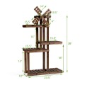 Wood Plant Stand 5 Tier Shelf Multiple Space-saving Rack - Gallery View 4 of 12