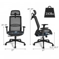 18 Inch to 22.5 Inch Height Adjustable Ergonomic High Back Mesh Office Chair Recliner Task Chair with Hanger - Gallery View 4 of 24
