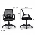 Mid-Back Mesh Height Adjustable Executive Chair with Lumbar Support - Gallery View 4 of 11