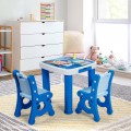 Adjustable Kids Activity Play Table and 2 Chairs Set withStorage Drawer - Gallery View 29 of 36