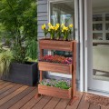 3-Tier Raised Garden Bed with Detachable Ladder and Adjustable Shelf - Gallery View 6 of 11