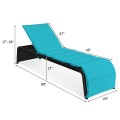 Adjustable Patio Rattan Lounge Chair with Cushions - Gallery View 4 of 35