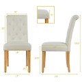 2 Pieces Tufted Dining Chair Set