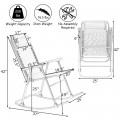 Outdoor Patio Headrest Folding Zero Gravity Rocking Chair - Gallery View 50 of 53