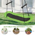 Saucer Tree Swing Surf Kids Outdoor Adjustable Oval Platform Set with Handle