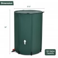100 Gallon Portable Rain Barrel Water Collector Tank with Spigot Filter - Gallery View 4 of 10