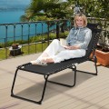 Folding Heightening Design Beach Lounge Chair with Pillow for Patio