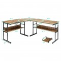 L-Shaped Computer Desk with Tiltable Tabletop - Gallery View 16 of 48