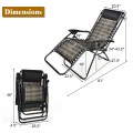 2 Pieces Folding Patio Rattan Zero Gravity Lounge Chair - Gallery View 29 of 36
