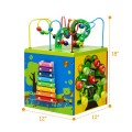 5-in-1 Wooden Activity Cube Toy - Gallery View 6 of 12