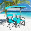 Portable Folding Camping Canopy Chairs with Cup Holder - Gallery View 18 of 35
