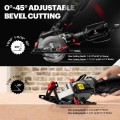 3600 RPM Multifunctional Mini Electric Circular Saw with Laser Guide and 6 Blades