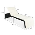 Adjustable Patio Rattan Lounge Chair with Cushions - Gallery View 27 of 35