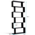 6-Tier S-Shaped  Style Storage Bookshelf - Gallery View 4 of 34