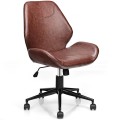 Office Home Leisure Mid-back PU Upholstered Rolling Chair - Gallery View 3 of 12