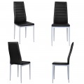 4 Pieces PVC Elegant Design Leather Dining Side Chairs