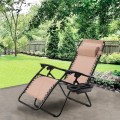 Outdoor Folding Zero Gravity Reclining Lounge Chair with Utility Tray - Gallery View 1 of 101