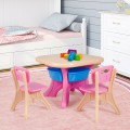 Kids Activity Table and Chair Set Play Furniture with Storage - Gallery View 13 of 34