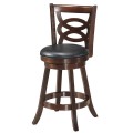 24 Inch Counter Height Upholstered Swivel Bar Stool with Cushion Seat - Gallery View 4 of 23