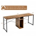 79 Inch Multifunctional Office Desk for 2 Person with Storage - Gallery View 15 of 23