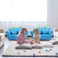 Blue/Pink Kids Strawberry Armrest Chair Sofa - Gallery View 2 of 21