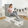 Baby Nursery Relax Rocker Rocking Chair Glider & Ottoman Set - Gallery View 6 of 35