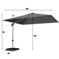 10 Feet 360° Tilt Aluminum Square Patio Umbrella without Weight Base - Gallery View 62 of 80