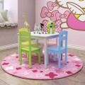 5 Pieces Kids Pine Wood Table Chair Set - Gallery View 22 of 33