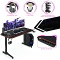 55 Inch Gaming Desk with Free Mouse Pad with Carbon Fiber Surface - Gallery View 9 of 12