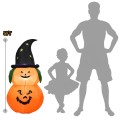 5 Feet Halloween Inflatable LED Pumpkin with Witch Hat - Gallery View 4 of 12