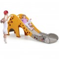 3-in-1 Kids Climber Slide Play Set with Basketball Hoop