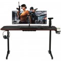 55 Inch Gaming Desk with Free Mouse Pad with Carbon Fiber Surface - Gallery View 6 of 12