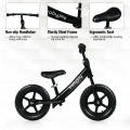 12 Inch Kids Balance No-Pedal Ride Pre Learn Bike with Adjustable Seat - Gallery View 11 of 35