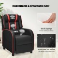Single Gaming Recliner Chair with Massage Function