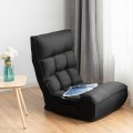 4-Position Adjustable Floor Chair Folding Lazy Sofa - Gallery View 16 of 31