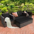 5 Pieces Patio Cushioned Rattan Furniture Set - Gallery View 65 of 71
