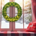 48 Inch Pre-lit Cordless Artificial Christmas Wreath - Gallery View 1 of 10