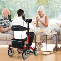 2-in-1 Multipurpose Rollator Walker with Large Seat - Gallery View 6 of 20