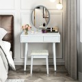 Touch Screen Vanity Makeup Table Stool Set with Lighted Mirror - Gallery View 30 of 36