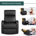 Leather Recliner Chair with 360° Swivel Glider and Padded Seat - Gallery View 29 of 36