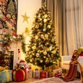 7.5 Feet Artificial Christmas Tree with Ornaments and Pre-Lit Lights - Gallery View 1 of 13