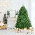 6 Feet Hinged Artificial Christmas Tree Holiday Decoration with Stand - Gallery View 1 of 12
