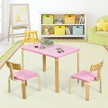 3 Piece Kids Wooden Activity Table and 2 Chairs Set - Gallery View 18 of 24