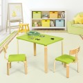 3 Piece Kids Wooden Activity Table and 2 Chairs Set - Gallery View 8 of 24