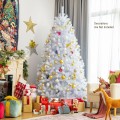 Artificial Christmas Tree with Iridescent Branch Tips and Metal Base - Gallery View 25 of 36