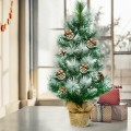 24 Inch Snow Flocked Artificial Christmas Tree - Gallery View 1 of 8